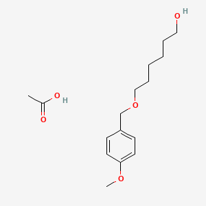 molecular formula C16H26O5 B14242021 Acetic acid;6-[(4-methoxyphenyl)methoxy]hexan-1-ol CAS No. 236735-78-7