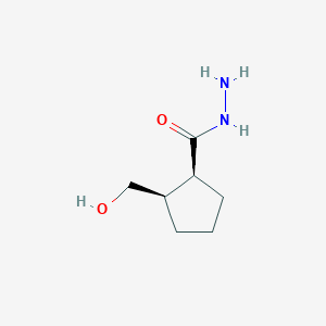 (1S,2R)-2-(Hydroxymethyl)cyclopentane-1-carbohydrazide