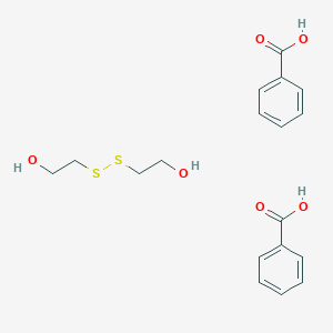 molecular formula C18H22O6S2 B14242030 Benzoic acid;2-(2-hydroxyethyldisulfanyl)ethanol CAS No. 265094-76-6