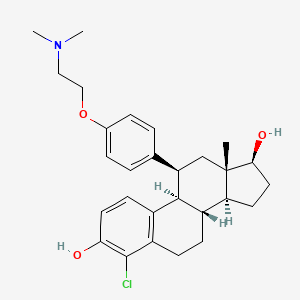 (11beta,17beta)-4-Chloro-11-{4-[2-(dimethylamino)ethoxy]phenyl}estra-1,3,5(10)-triene-3,17-diol