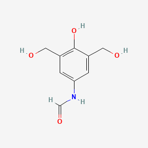 molecular formula C9H11NO4 B14242055 N-[4-Hydroxy-3,5-bis(hydroxymethyl)phenyl]formamide CAS No. 256505-72-3