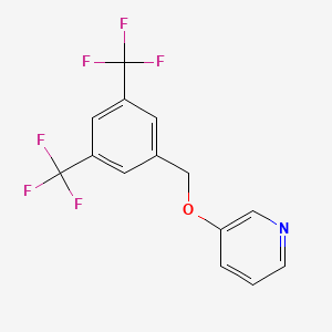 molecular formula C14H9F6NO B14242103 3-{[3,5-Bis(trifluoromethyl)phenyl]methoxy}pyridine CAS No. 207509-50-0