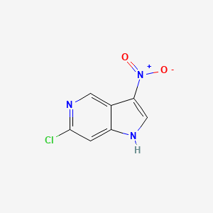 molecular formula C7H4ClN3O2 B1424212 6-氯-3-硝基-1H-吡咯并[3,2-c]吡啶 CAS No. 1190316-20-1