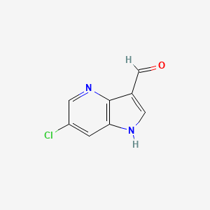 molecular formula C8H5ClN2O B1424213 6-chloro-1H-pyrrolo[3,2-b]pyridine-3-carbaldehyde CAS No. 1190315-68-4