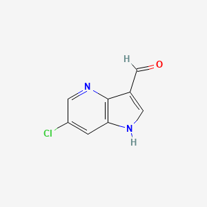 molecular formula C8H5ClN2O B1424213 6-氯-1H-吡咯并[3,2-b]吡啶-3-甲醛 CAS No. 1190315-68-4