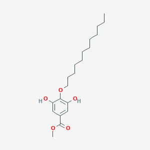 molecular formula C20H32O5 B14242152 Benzoic acid, 4-(dodecyloxy)-3,5-dihydroxy-, methyl ester CAS No. 477197-46-9