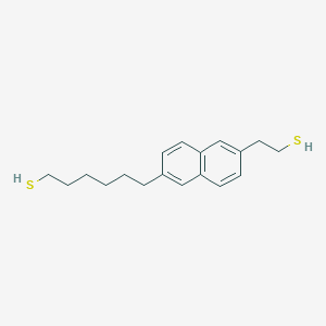 6-[6-(2-Sulfanylethyl)naphthalen-2-YL]hexane-1-thiol