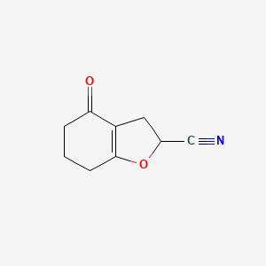 4-Oxo-2,3,4,5,6,7-hexahydro-1-benzofuran-2-carbonitrile