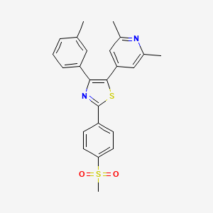 4-{2-[4-(Methanesulfonyl)phenyl]-4-(3-methylphenyl)-1,3-thiazol-5-yl}-2,6-dimethylpyridine