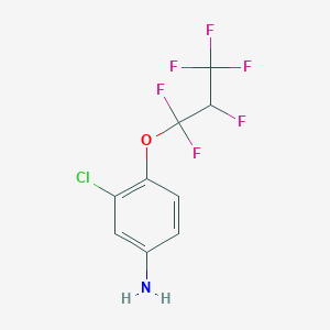 molecular formula C9H6ClF6NO B1424219 3-Chloro-4-(1,1,2,3,3,3-hexafluoropropoxy)aniline CAS No. 1100832-66-3