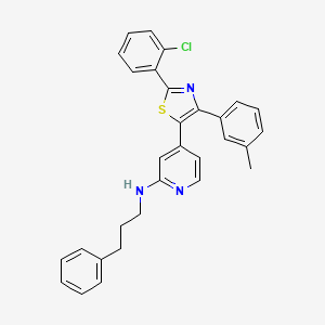 N-[4-[2-(2-Chlorophenyl)-4-(3-methylphenyl)-1,3-thiazol-5-YL]-2-pyridyl]-N-(3-phenylpropyl)amine