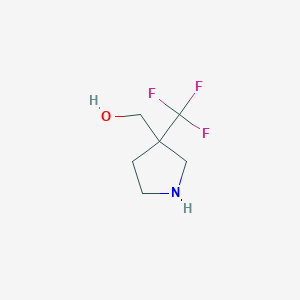 molecular formula C6H10F3NO B1424220 [3-(三氟甲基)吡咯烷-3-基]甲醇 CAS No. 217096-40-7