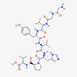 molecular formula C39H58N10O10 B14242211 Glycylglycyl-L-valyl-L-tyrosyl-L-valyl-L-histidyl-L-prolyl-L-valine CAS No. 444166-79-4