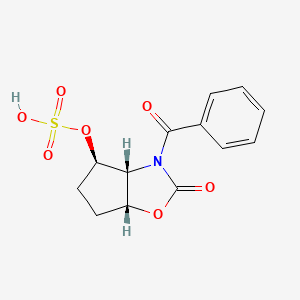 [(3aR,4R,6aR)-3-benzoyl-2-oxo-4,5,6,6a-tetrahydro-3aH-cyclopenta[d][1,3]oxazol-4-yl] hydrogen sulfate