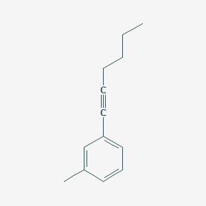 molecular formula C13H16 B14242229 1-(Hex-1-yn-1-yl)-3-methylbenzene CAS No. 252045-81-1