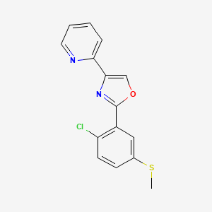 Pyridine, 2-[2-[2-chloro-5-(methylthio)phenyl]-4-oxazolyl]-