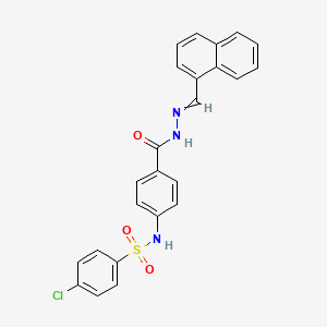 4-[(4-chlorophenyl)sulfonylamino]-N-(naphthalen-1-ylmethylideneamino)benzamide