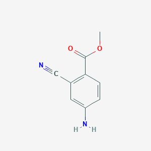molecular formula C9H8N2O2 B1424226 Methyl 4-amino-2-cyanobenzoate CAS No. 1628431-65-1