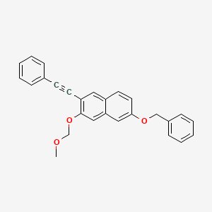 molecular formula C27H22O3 B14242323 6-(Benzyloxy)-3-(methoxymethoxy)-2-(phenylethynyl)naphthalene CAS No. 390810-66-9