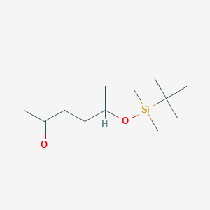 molecular formula C12H26O2Si B14242334 2-Hexanone, 5-[[(1,1-dimethylethyl)dimethylsilyl]oxy]- CAS No. 212557-26-1