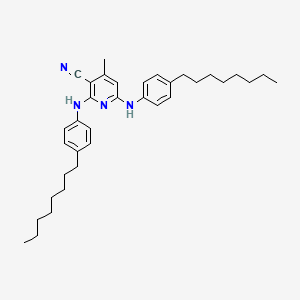 3-Pyridinecarbonitrile, 4-methyl-2,6-bis[(4-octylphenyl)amino]-