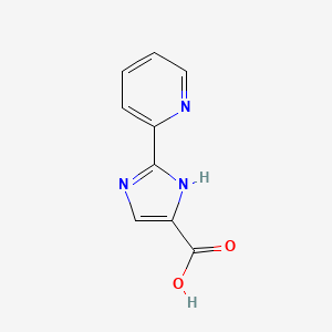 molecular formula C9H7N3O2 B1424235 1H-咪唑-5-甲酸,2-(2-吡啶基)- CAS No. 1035234-97-9