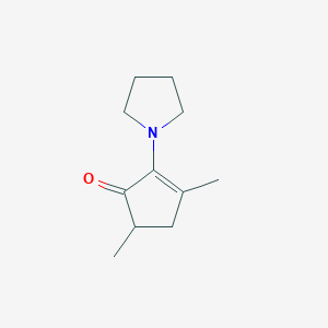 3,5-Dimethyl-2-(pyrrolidin-1-yl)cyclopent-2-en-1-one