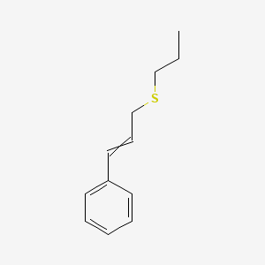 molecular formula C12H16S B14242401 [3-(Propylsulfanyl)prop-1-EN-1-YL]benzene CAS No. 573989-66-9