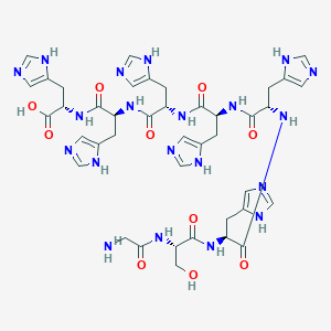 molecular formula C41H52N20O10 B14242431 Glycyl-L-seryl-L-histidyl-L-histidyl-L-histidyl-L-histidyl-L-histidyl-L-histidine CAS No. 352210-27-6