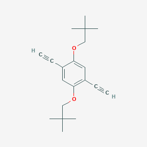 molecular formula C20H26O2 B14242435 1,4-Bis(2,2-dimethylpropoxy)-2,5-diethynylbenzene CAS No. 444878-95-9