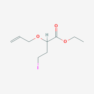 Butanoic acid, 4-iodo-2-(2-propenyloxy)-, ethyl ester