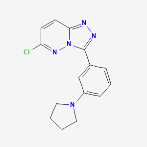 6-Chloro-3-[3-(pyrrolidin-1-yl)phenyl][1,2,4]triazolo[4,3-b]pyridazine