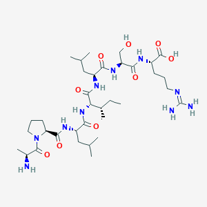 molecular formula C35H64N10O9 B14242467 Ala-Pro-Leu-Ile-Leu-Ser-Arg CAS No. 225656-22-4