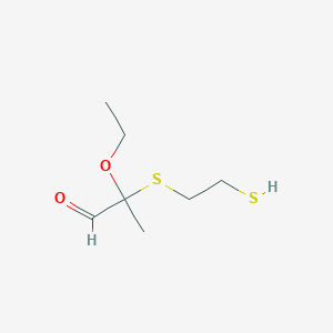 2-Ethoxy-2-[(2-sulfanylethyl)sulfanyl]propanal