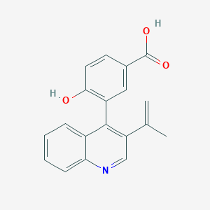 4-Oxo-3-[3-(prop-1-en-2-yl)quinolin-4(1H)-ylidene]cyclohexa-1,5-diene-1-carboxylic acid