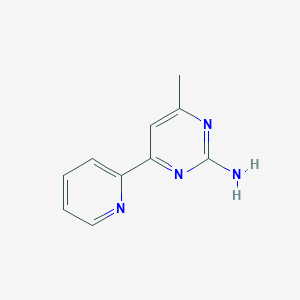 molecular formula C10H10N4 B1424249 4-甲基-6-(吡啶-2-基)嘧啶-2-胺 CAS No. 91818-70-1