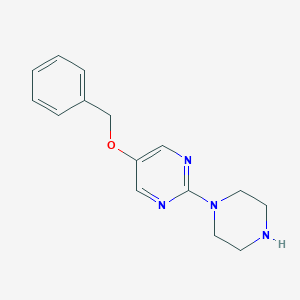 molecular formula C15H18N4O B142425 5-(Benzyloxy)-2-(piperazin-1-yl)pyrimidine CAS No. 87789-61-5