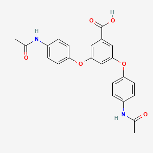 molecular formula C23H20N2O6 B14242504 Benzoic acid, 3,5-bis[4-(acetylamino)phenoxy]- CAS No. 575450-27-0