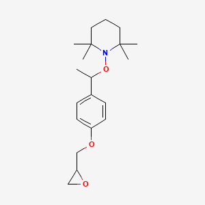 molecular formula C20H31NO3 B14242506 2,2,6,6-Tetramethyl-1-(1-{4-[(oxiran-2-yl)methoxy]phenyl}ethoxy)piperidine CAS No. 243972-05-6