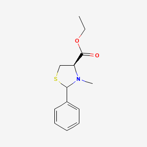 ethyl (4R)-3-methyl-2-phenyl-1,3-thiazolidine-4-carboxylate