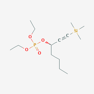 Phosphoric acid, diethyl (1S)-1-[(trimethylsilyl)ethynyl]pentyl ester