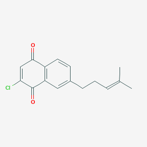 molecular formula C16H15ClO2 B14242559 2-Chloro-7-(4-methylpent-3-enyl)naphthalene-1,4-dione CAS No. 500217-72-1