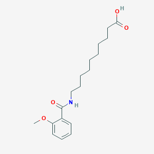 molecular formula C18H27NO4 B14242583 Decanoic acid, 10-[(2-methoxybenzoyl)amino]- CAS No. 209961-41-1