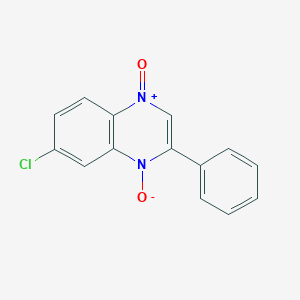 molecular formula C14H9ClN2O2 B14242590 Quinoxaline, 7-chloro-2-phenyl-, 1,4-dioxide CAS No. 346458-49-9