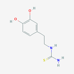 molecular formula C9H12N2O2S B14242611 2-(3,4-Dihydroxyphenyl)ethylthiourea CAS No. 401602-53-7