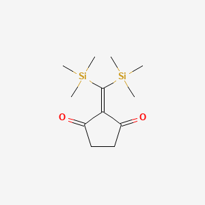 molecular formula C12H22O2Si2 B14242621 2-[Bis(trimethylsilyl)methylidene]cyclopentane-1,3-dione CAS No. 521313-15-5