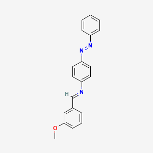 N-[(E)-(3-methoxyphenyl)methylidene]-4-[(E)-phenyldiazenyl]aniline