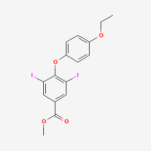 Benzoic acid, 4-(4-ethoxyphenoxy)-3,5-diiodo-, methyl ester