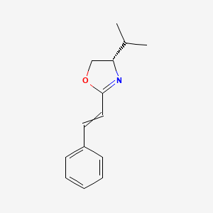 (4S)-2-(2-Phenylethenyl)-4-(propan-2-yl)-4,5-dihydro-1,3-oxazole