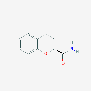 2H-1-Benzopyran-2-carboxamide, 3,4-dihydro-, (2R)-